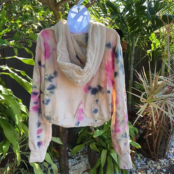 AFRM Tie Dye 90’s Grunge Style Hoodie size large - Picture 7 of 8